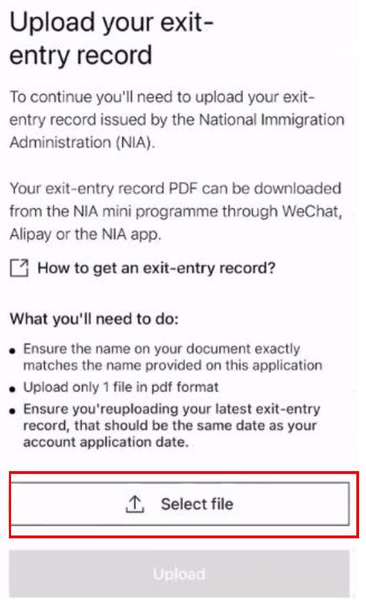 回到 HSBC HK，选择 PDF 上传